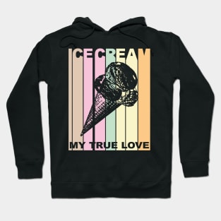 Vintage Retro True love Ice Cream Design Hoodie